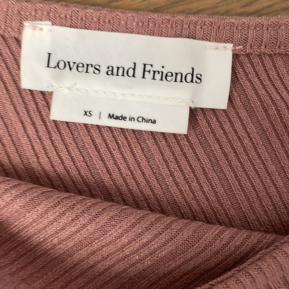 Lovers and Friends Milan one shoulder crop top. Color Blush. Size XS - Picture 3 of 3